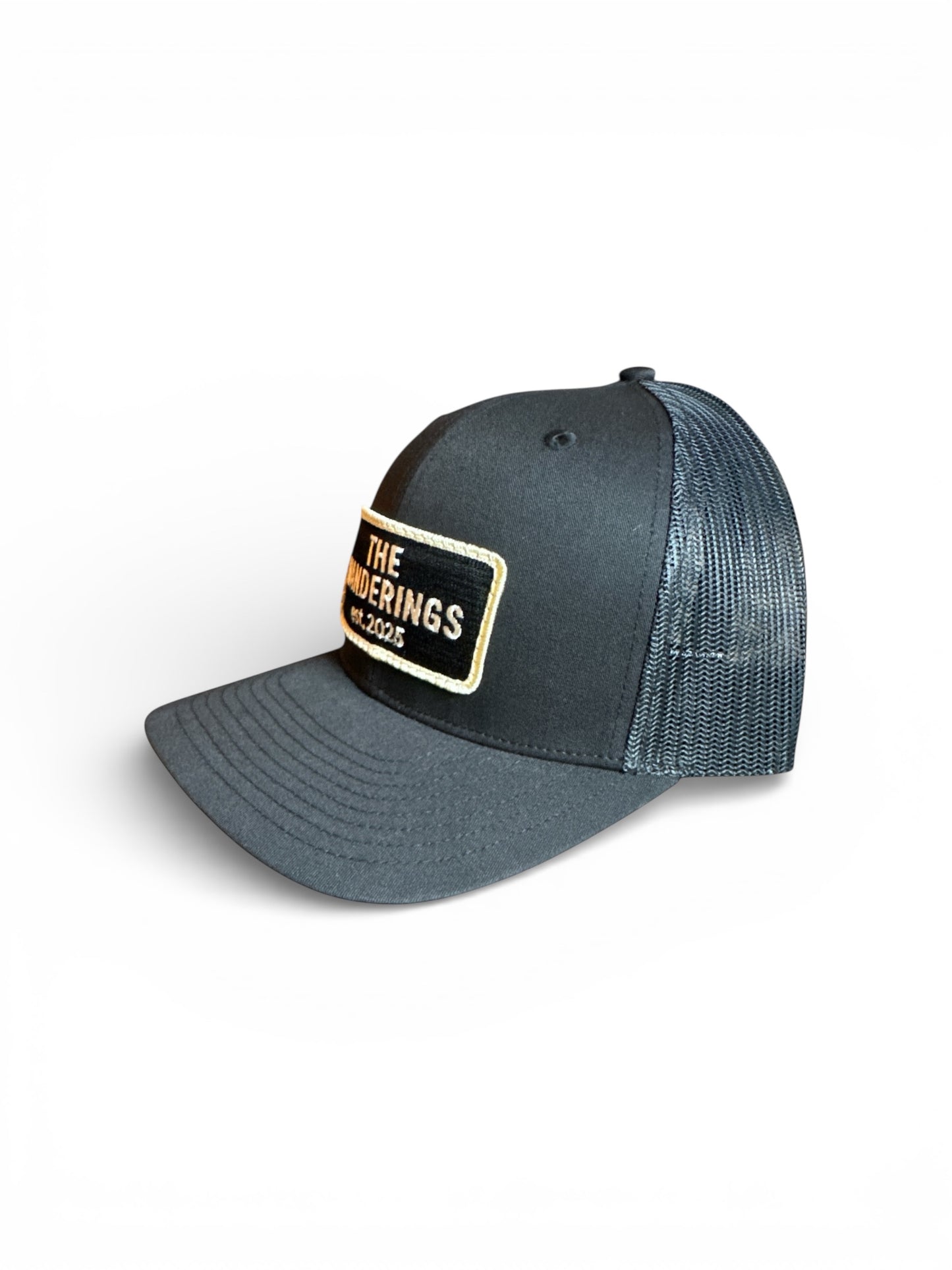 Black Trucker Hat W/ Black Patch